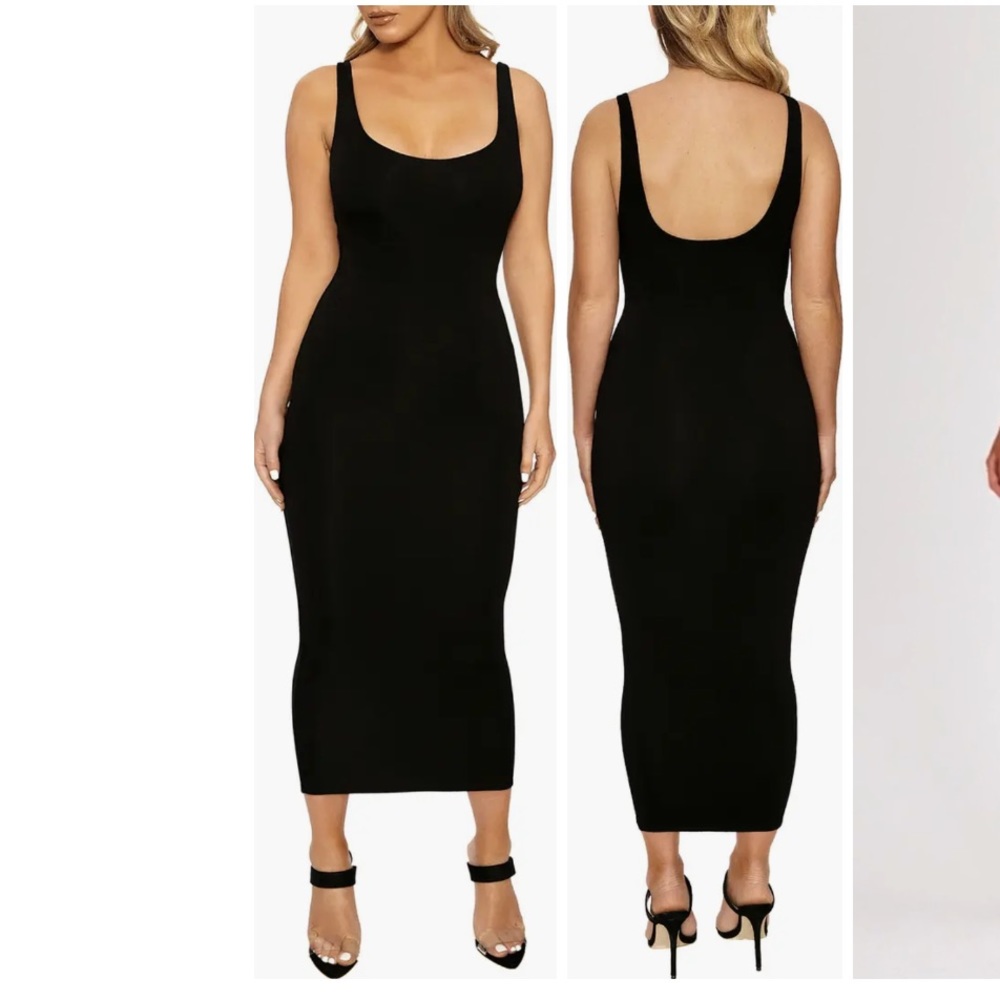 NW Scoop Neck Midi form fitting dress